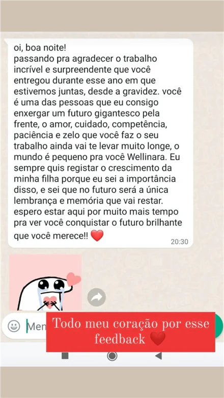 Print de depoimento de cliente