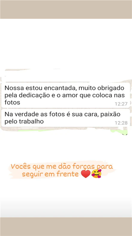 Print de depoimento de cliente