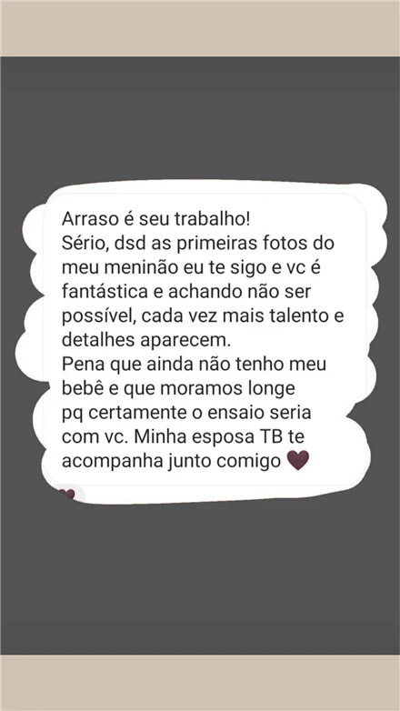 Print de depoimento de cliente