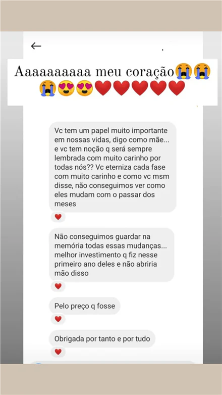 Print de depoimento de cliente